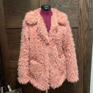 Pink, fuzzy jacket